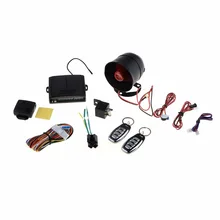 1-Way Car Veículos Sistema de Segurança de Proteção Alarme Alarmes de Carro & Segurança Keyless Entry Siren + 2 Remoto