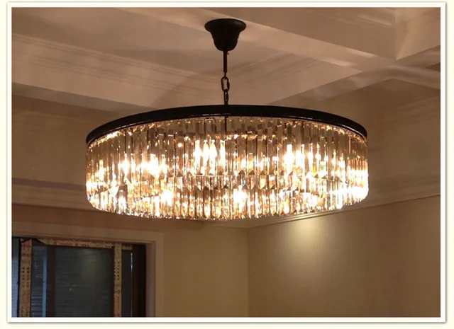Round Lamps American Country Style K9 Lights Crystal Chandelier Round Lamps American Country Style K9 Lights Crystal Chandelier Bedroom Lamp Hall Luxury 100