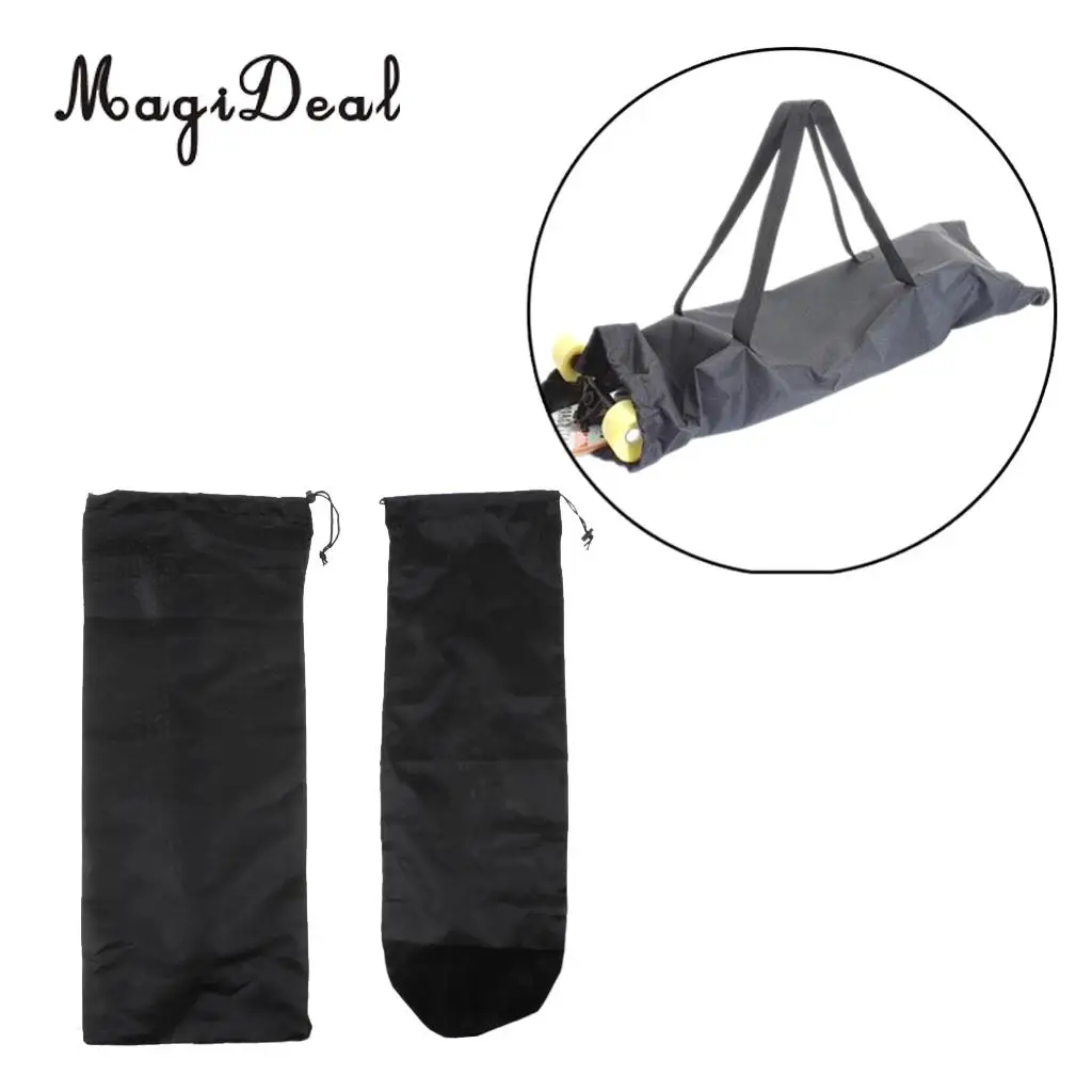 2pcs Oxford Skateboard Carry Bag Longboard Holder Carrier Backpack Case