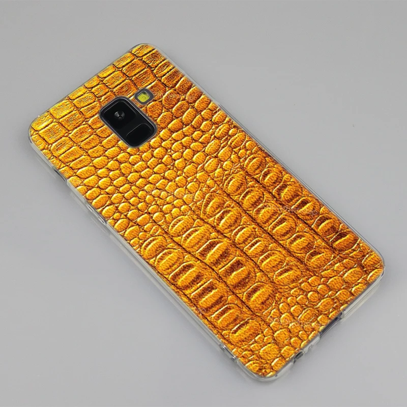 Силиконовый чехол с текстурой крокодиловой кожи для Samsung Galaxy A50 A30 A10 A40 A6 A8 Plus A20 E A5