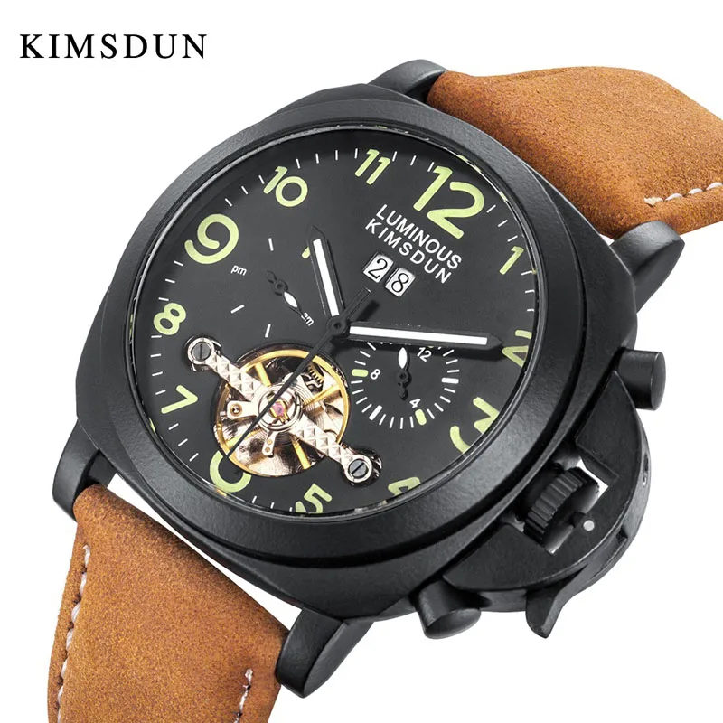 

Mechanical Watches For Men Waterproof Skeleton Automatic Watch Black Clock Relogio Masculino erkek kol saati reloj hombre 2019