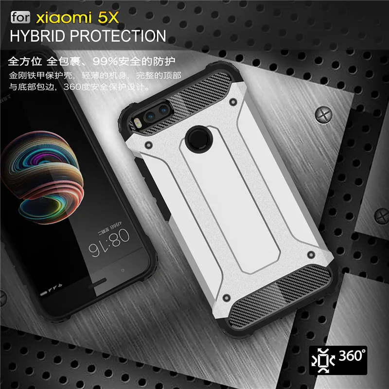 MLLSE Strong Hybrid Tough Shockproof Armor Phone Back Case For Xiaomi Mi5XMax 2Redmi 5ANote 5A Hard Rugged Impact Cover Funda (9)
