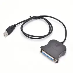 Черный 25Pin принтера USB 1.1 DB25 женский Порты и разъёмы Распечатать кабель преобразователя LPT двунаправленный параллельный Интерфейс адаптер