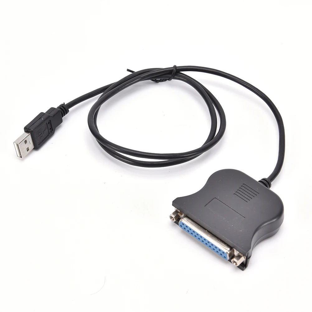 Black 25Pin Printer Cable USB 1.1 To DB25 Female Port Print Converter