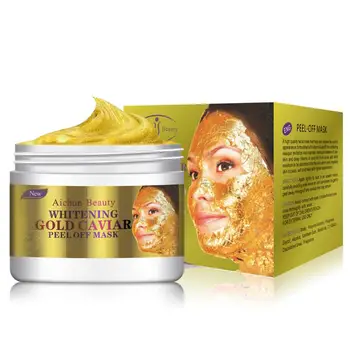 

24K Gold Mask Whitening Anti Wrinkle Caviar Extract Blackheads Remove Peel Off Mask Gel Cream Facial Care Tools 150g