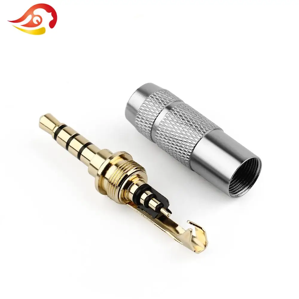banhado ouro cobre linha masculina conector 04