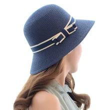 Женская Повседневная широкополый Соломенная пляжная шляпа для родителей и детей#5A26