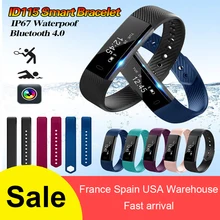 Открытый Бег Водонепроницаемый ID115/ID115 плюс шагомер счетчик шагов браслет Heart Rate трекер удаленный; lcd-дисплей шагомер