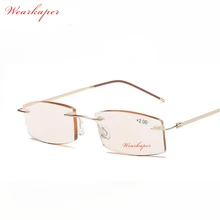 WEARKAPER титановый сплав анти-Синие лучи тонированные линзы компьютерные очки для чтения без оправы Мужские Женские диоптрийные дальнозоркие очки