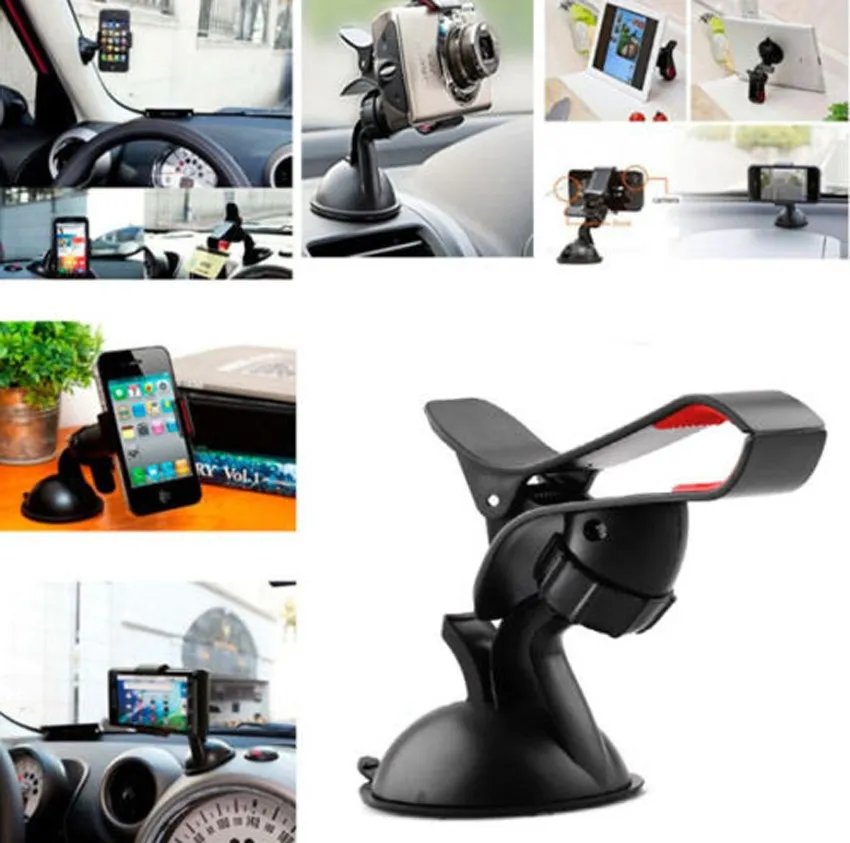 360 Degrees Universal Car Rearview Mirror Mount Holder Stand Windshield