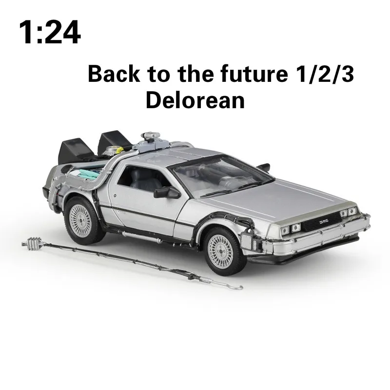 WELLY 1:24 Сплав Классический литья под давлением автомобилей delorean Back to The Future часть 1/2/3 DMC-12 металлическая модель игрушка автомобиля для детей подарки коллекция