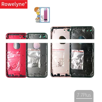 

7 7P Back Housing for iphone 7 Plus 7Plus Back Battery Cover Middle Chassis Frame + Glass Cover No Flex Cable Parts Assembly