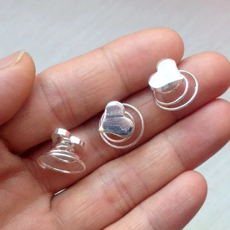 Wedding Coils Bridal Hair Pin Swirl Twisters Shining Heart Findings Hairwear Spirals Jewelry Ornament Headpiece Accessories