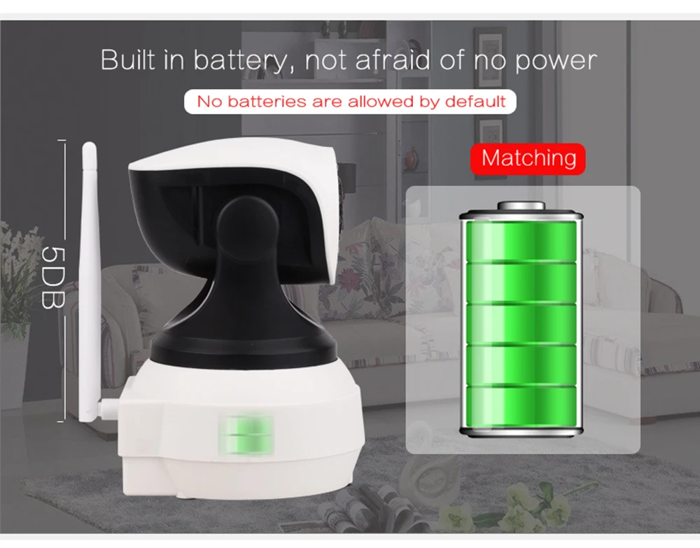 2MP HD Нет необходимости питания wifi широкоугольный PTZ CCTV камеры мобильный телефон