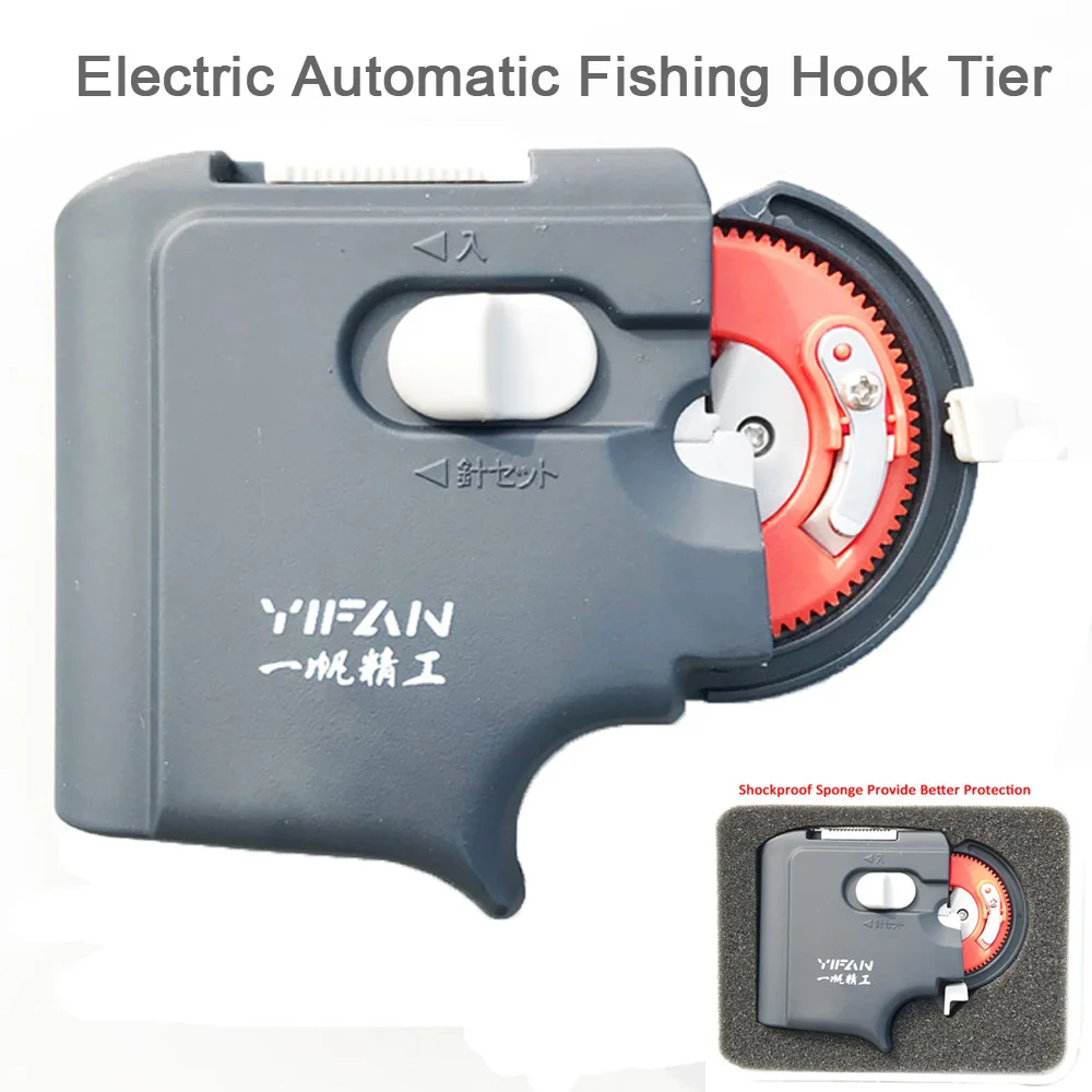 

1 Piece New Electric Fishhook Tier Automatic Tie Fishing Hook Device Tying Hooks Tool Fishing Line Knotter Tackle Accessories