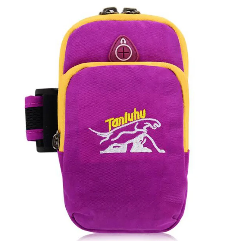 Меньший размер: 9x3,5x15,5 см, маленький брендовый мини-чехол на запястье, сумка на ремне с отверстием для наушников - Цвет: 3 Purple