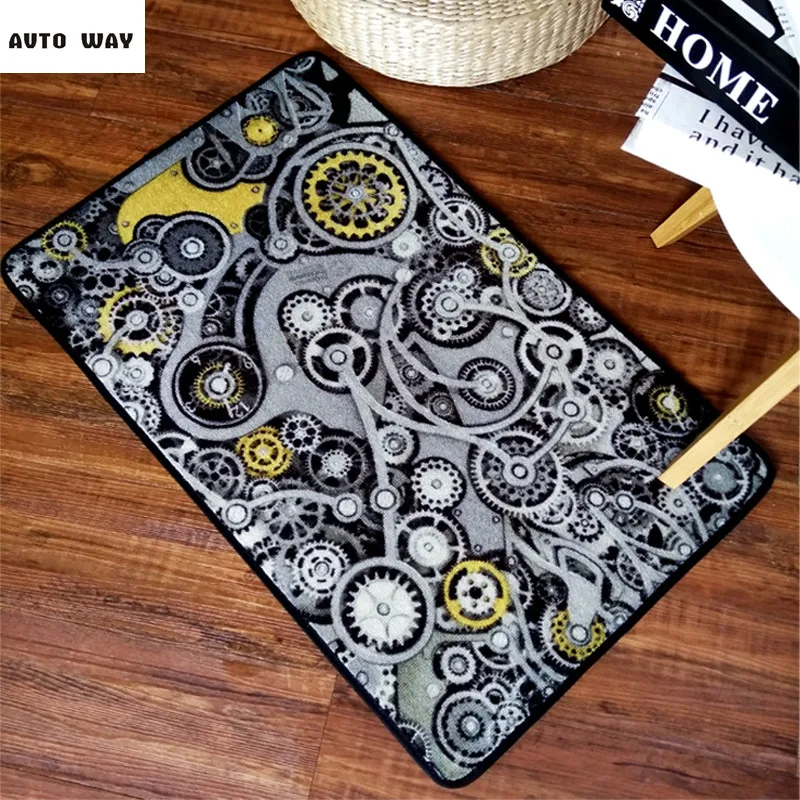 Industrial Style Carpet Mechanic Gear Mats Original Design Non