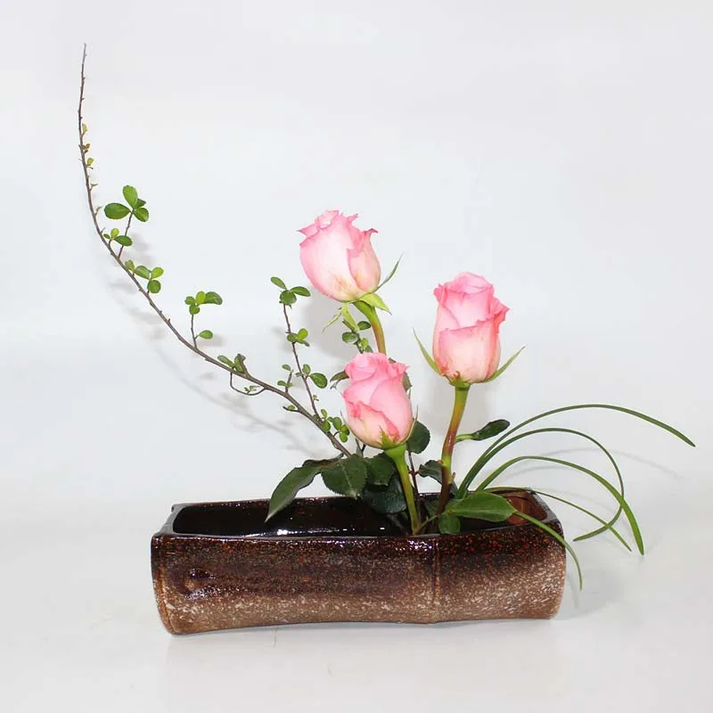 Винтажные Украшения в японском стиле Ikebana грубая Керамическая Настольная Ваза