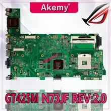 Akemy для Asus N73JN N73JQ N73JF материнской 60-NZXMB1100-E18 основная плата 8 памяти Rev2.0 плата 100% Протестировано