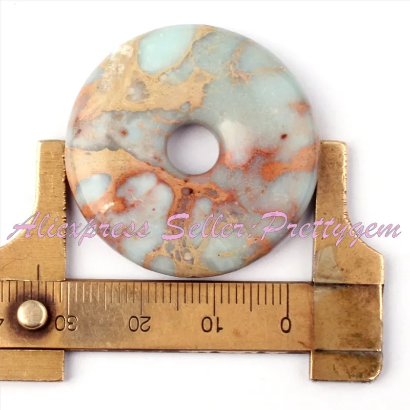 25,30, 35,40 мм натуральный пончик многоцветный камень Shoushan драгоценный камень, подвеска, бисер 1 шт, для изготовления ювелирных изделий ожерелья - Цвет: 35mm