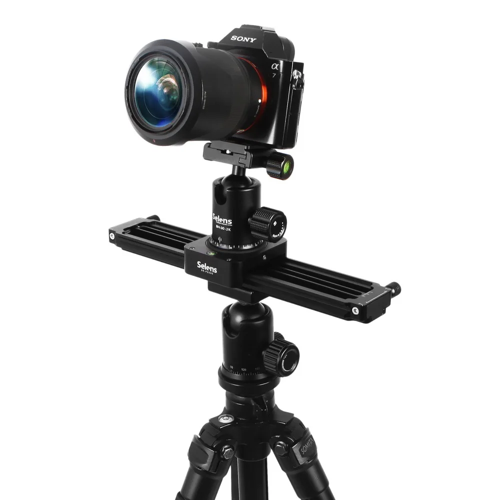 

Selens 28cm/11inches Video Slider with Autopan Multifunction 3 in 1 Parallax Panoramic Sweeping for Film Making Interviews