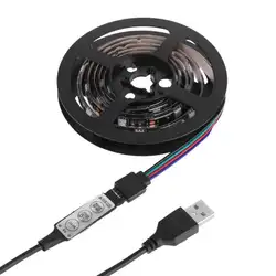 USB 5050 Светодиодные ленты RGB света ТВ Подсветка лампы + 3 клавиши управления Мини гамма