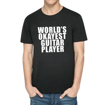 

Loo Show Mens World's Okayest Guitar Player Casual Guitarist T-Shirts Men Tee