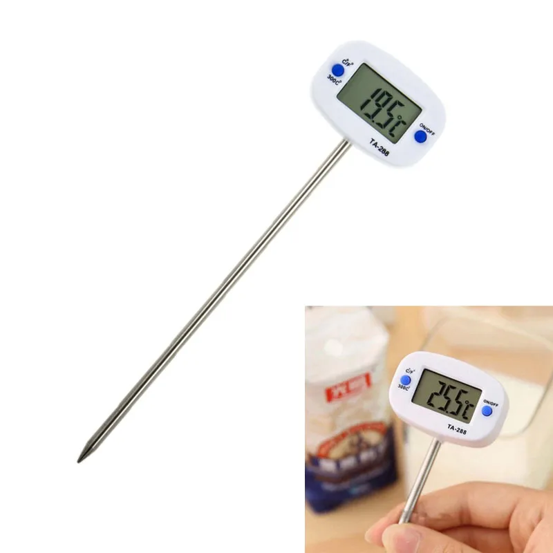 

TA288 Pin Shape Digital Termometer Instant Read Pocket Oil Milk Coffee Water Test Kitchen Cooking Thermometer Digital F DC120