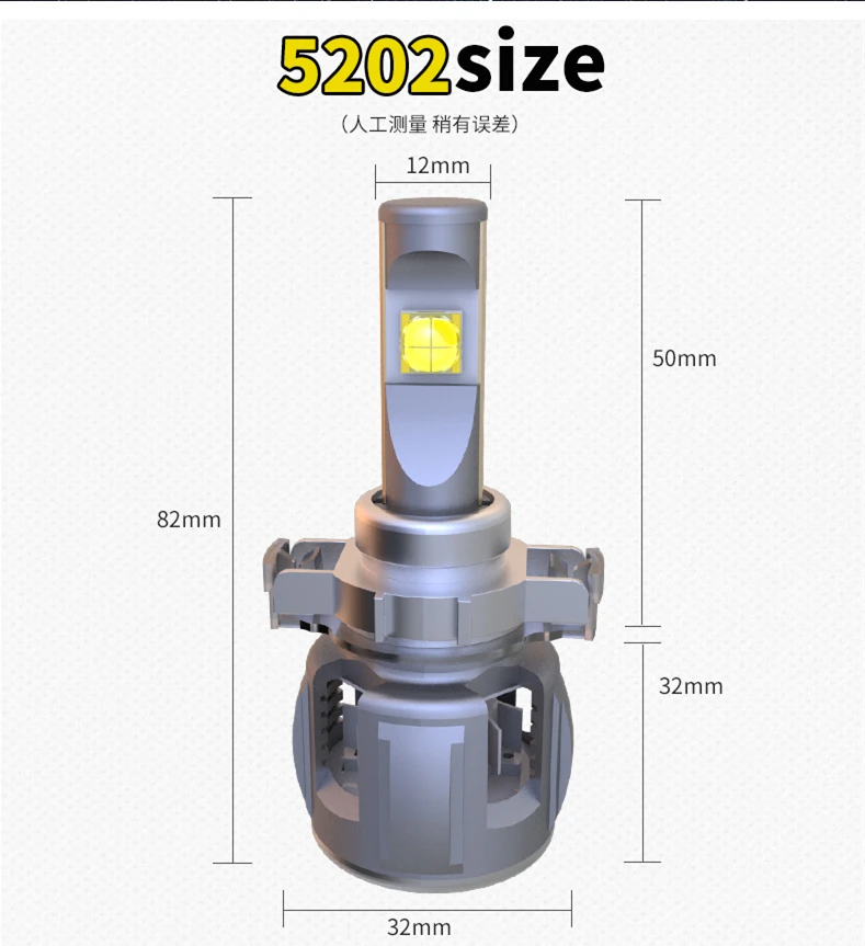 Светодиодный фар автомобиля H16(ЕС) 5202 светодиодный фары для авто Conversion Kit для CREE чип 120 Вт 12000LM 6000 К авто фары противотуманные фары