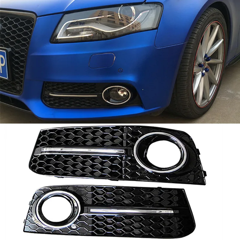 Одна пара черные передние Автомобильные решетки для Audi A4/B8 2008 2011 автомобильный