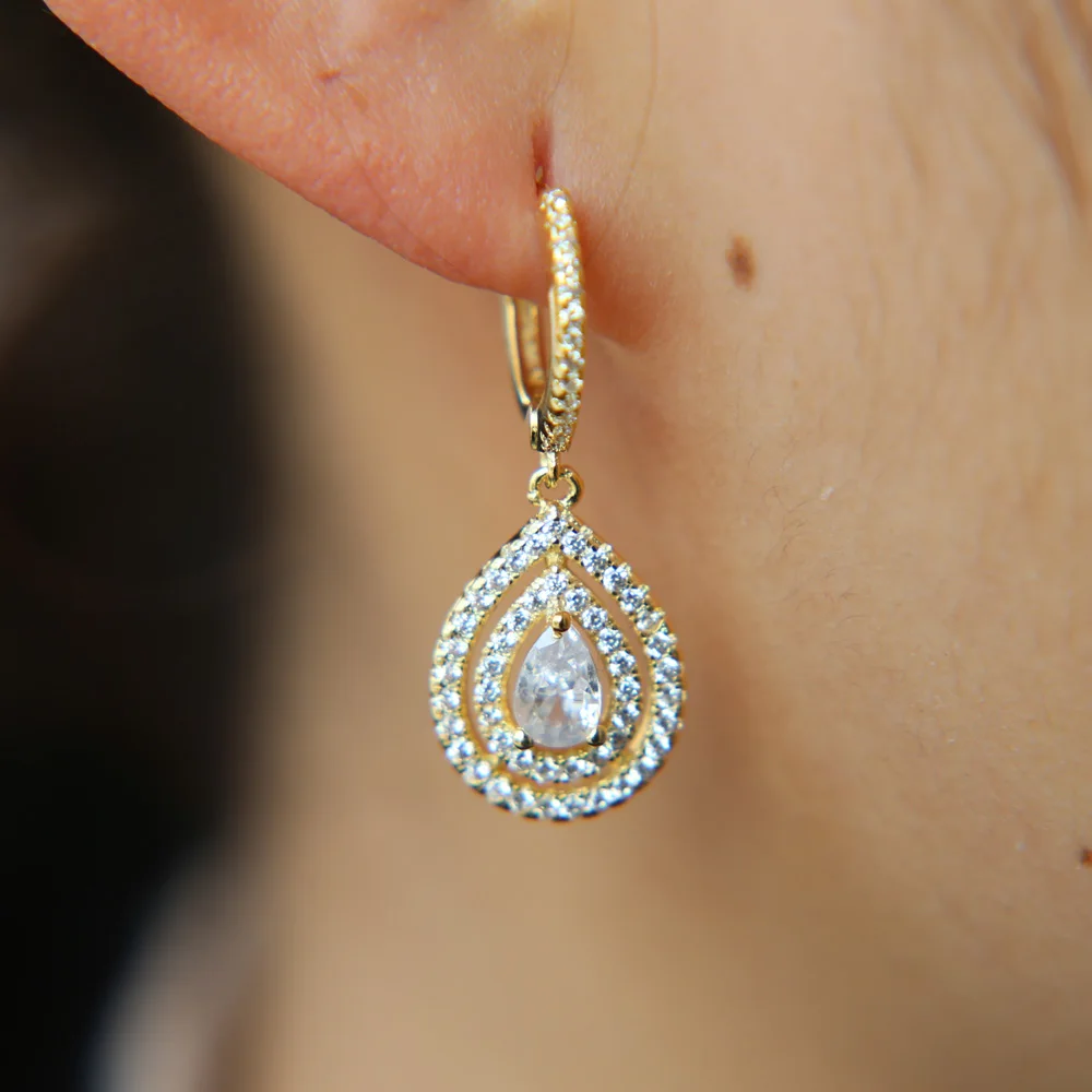 brass drop dangle earring (4)