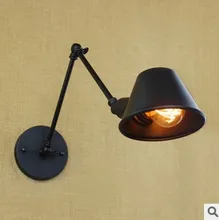 IWHD Loft Style Vintage Wall Lamp Arm Home Indoor Lighting Industiral Wall Sconce Edison Lamparas De Pared