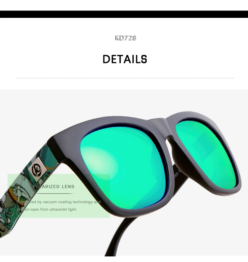 KDEAM поляризованных солнцезащитных очков Для мужчин Спорт круглые очки Для женщин Óculos de sol антибликовым покрытием UV400 zonnebril с случае KD728