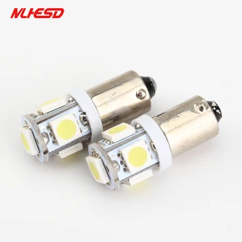 

100PCS wholesale BA9S 5050 5 SMD 6V 6.3V 12v 24v Car LED Light Interior Bulbs Super Bright Reading Light Reverse Light Car Bulbs