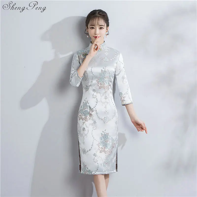 Пикантные китайские свадебное платье Qipao Мини Cheongsam модные короткие Qi Pao традиционные для женщин вечернее платье, китайское невесты