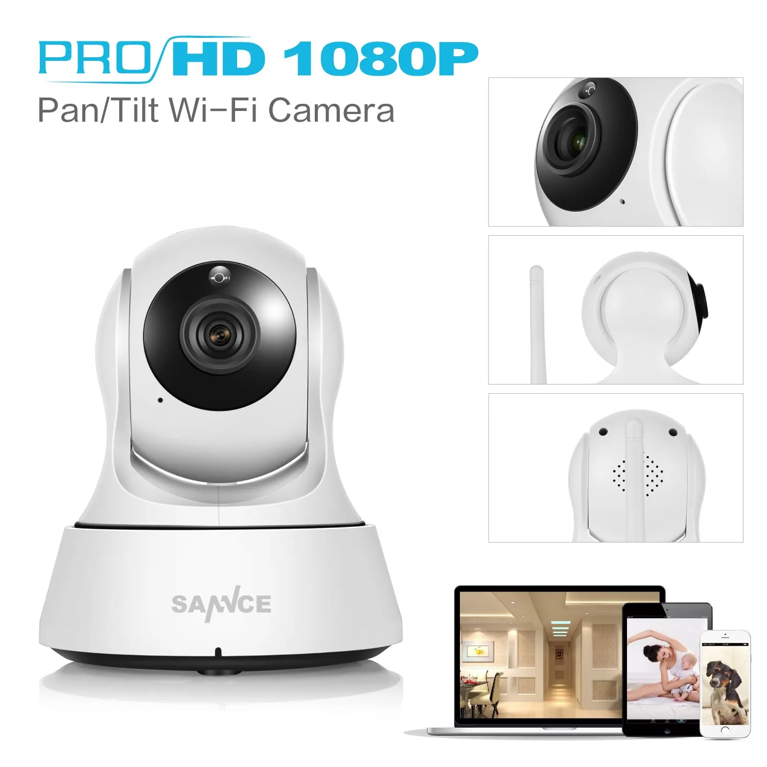 Goedkoop Sannce 1080P Full Hd Mini Draadloze Wifi Camera Sucurity Ip Cctv Camera Wifi Netwerk Surveillance Smart Ircut Nachtzicht cam