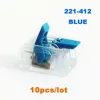 Connecteurs de fil de connexion étanches | Câble terminaux bloc connecteur enfichable 221-412 couleur bleue, nouveau type connecteur de câble ► Photo 1/3