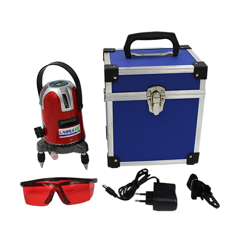 

Lairui 5 lines 6 points laser level, 360 degree rotary cross laser line level,with outdoor mode and tilt mode with good box