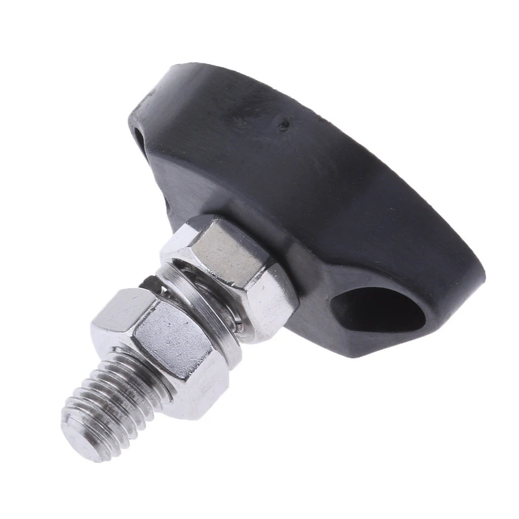 6mm Black Junction Block Power Post Set Insulated Terminal Stud for Marine Boat Yachts Car Truck RV 