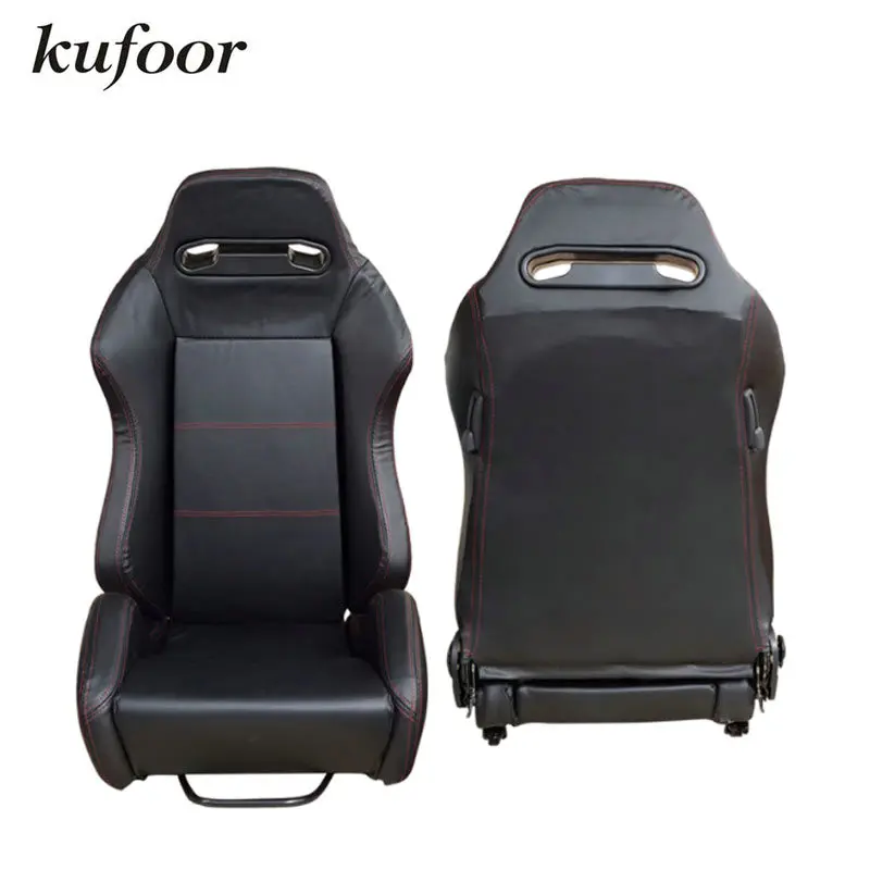 2017 New Arrival RECA Model Reclineable Black PVC Car Racing Sports