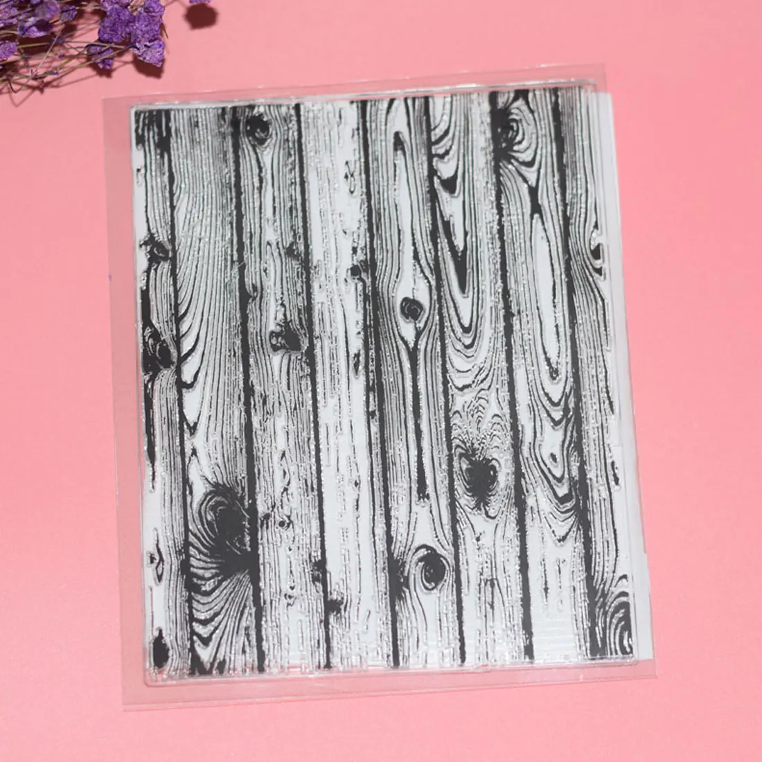 

Decorative Scrapbook Card Making 1pc Wood Floor Stamp Dies Clear Rubber Stamp DIY Craft Stamp