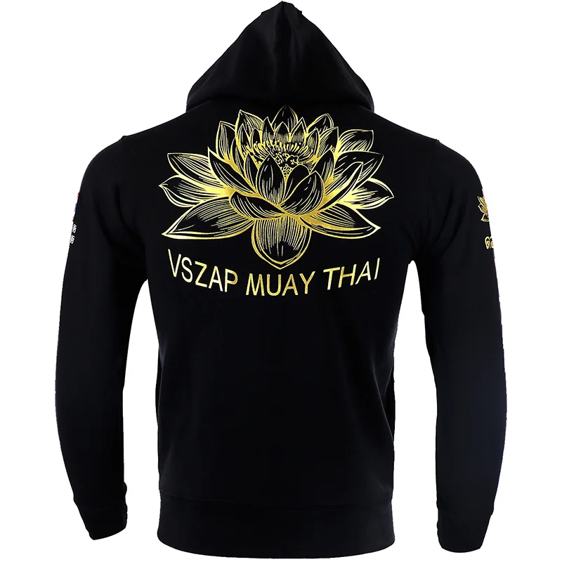 VSZAP MMA толстовки с длинными рукавами и изображением лотоса спортивная куртка для