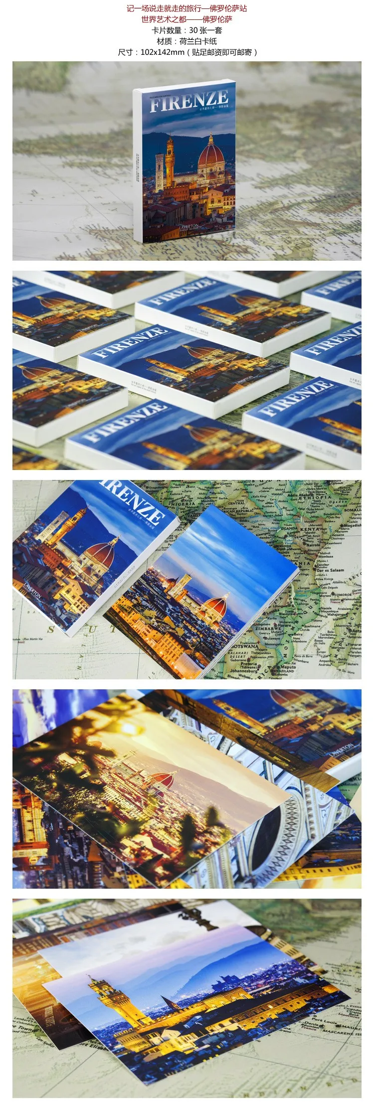 30 листов/LOT съездите в Firenze открытка/желание карта/мода подарок