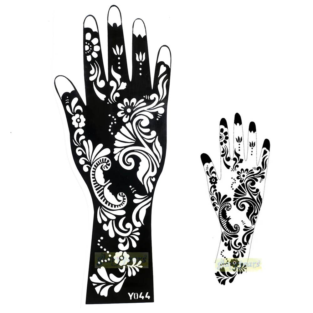 1 шт. Популярные изысканные наклейки Mehndi с цветочным кружевом дизайн хна блеск