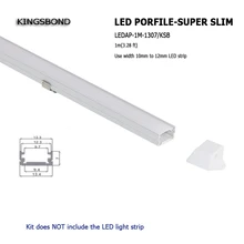 DHL Быстрая 10 шт./партия, 1 м Светодиодная лента жесткий бар тонкий алюминиевый профиль наружное применение с матовым покрытием и торцевые колпачки