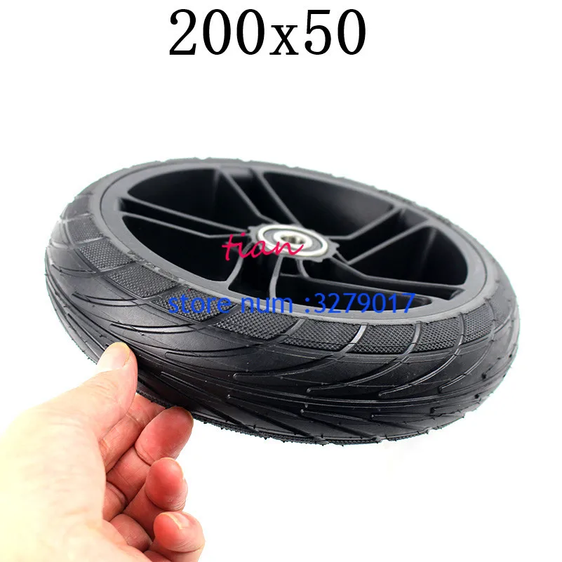 

Free Shipping 200x50 solid wheel for Electric Scooter Tyre With Wheel Hub 8" Scooter Tyre Aluminium Alloy Wheel Electric Vehicle