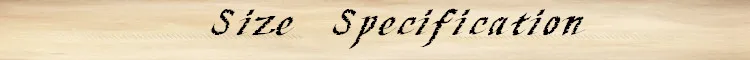 size specification