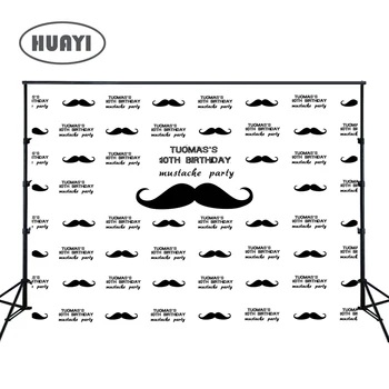 

Photography backdrops black and white Moustache Party Background customize party background newborn photo props W-315