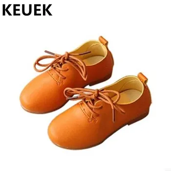 

Spring/Autumn Flats Children Leather Shoes Baby Casual Sneakers Boys Girls Soft bottom Breathable Single shoes Kids Oxfords 04