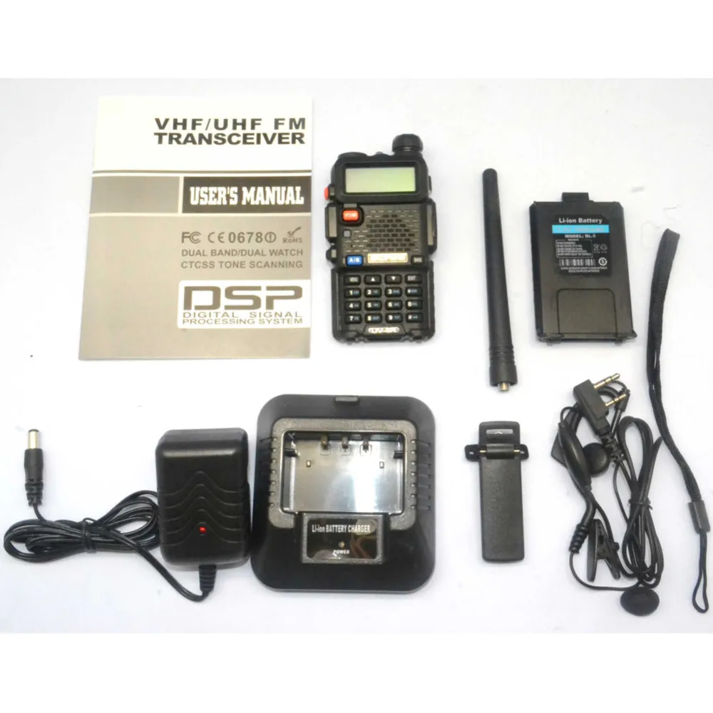 2 шт. Baofeng UV-5R Двухканальные рации + 2 Baofeng микрофоны + 2 na 771-F natennas + 1 кабель для программирования удобный Охота радио приемник